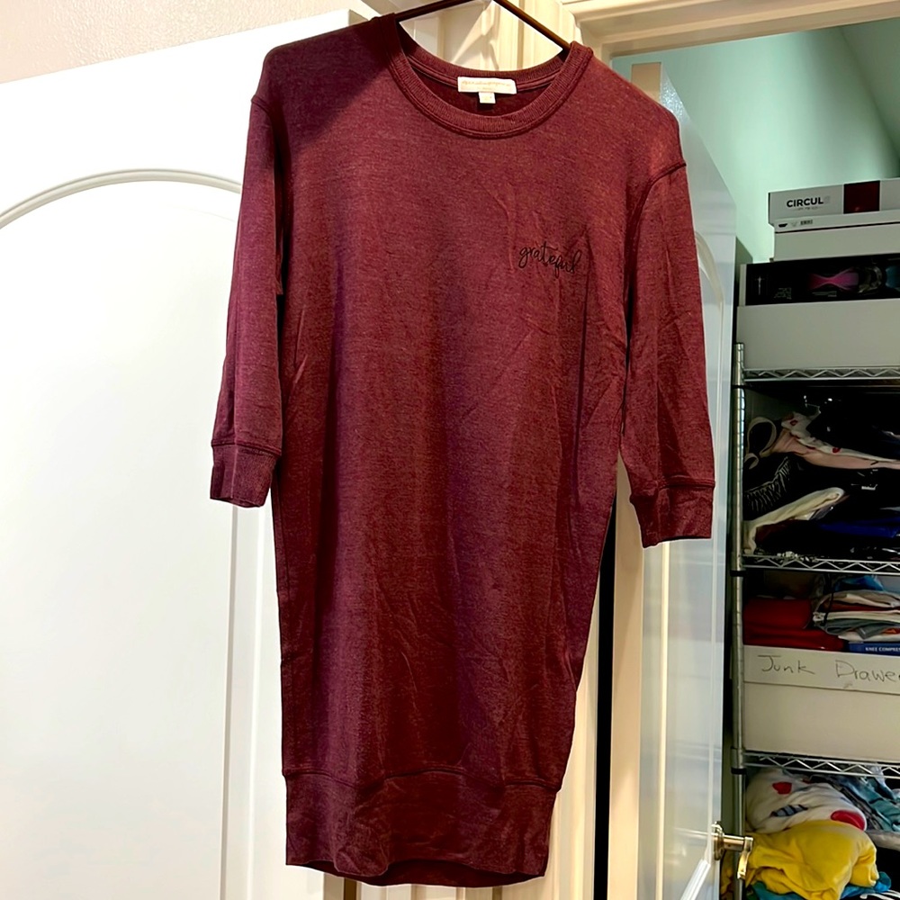 Spiritual Gangster sweatshirt dress.